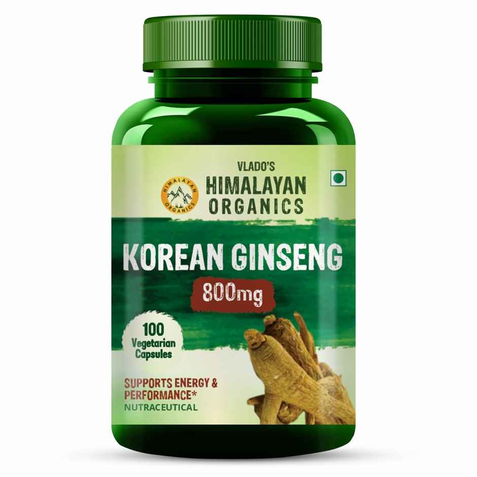 Himalayan Organic Korean Red Ginseng For Men 100 Capsules