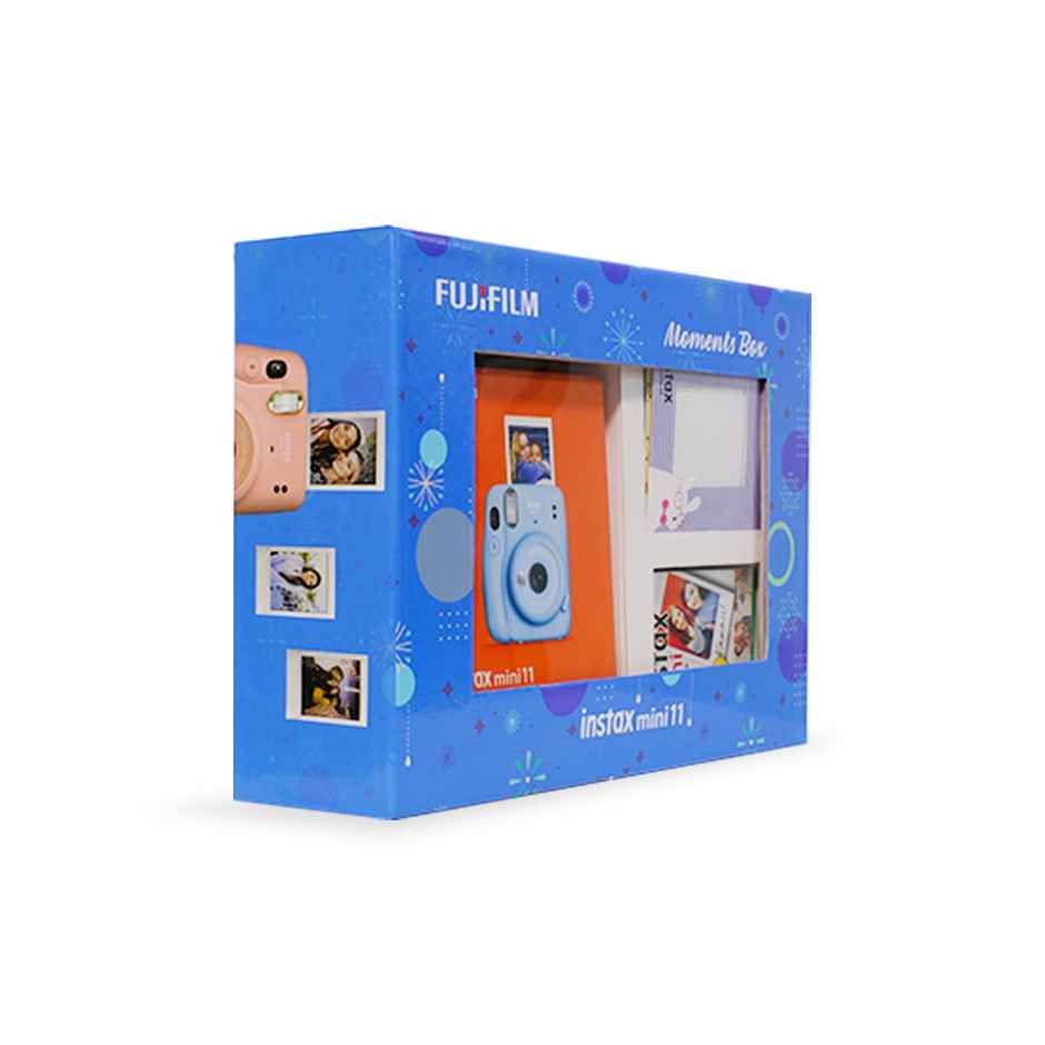Fujifilm Instax Mini 11 Instant Camera (Sky Blue) Moments Box With 20 Shots