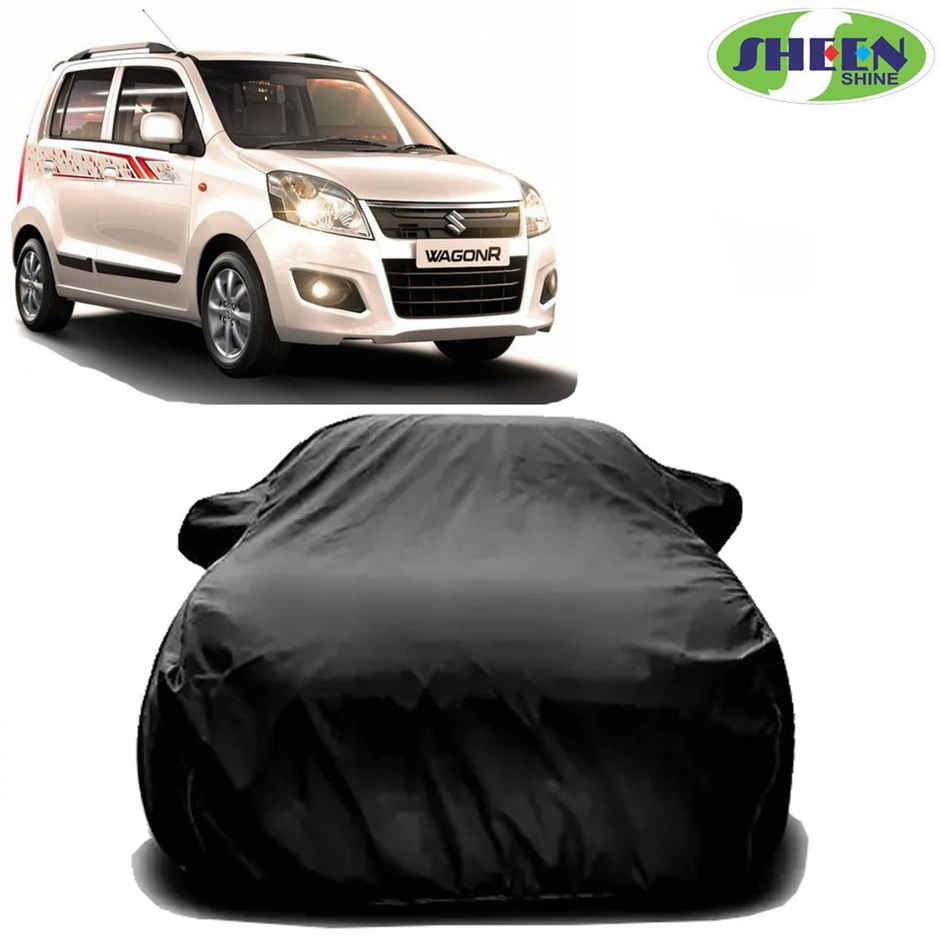 Sheen SCCBLACKSH26 Car Cover For Maruti WagonR (With Mirror Pockets) (Black)