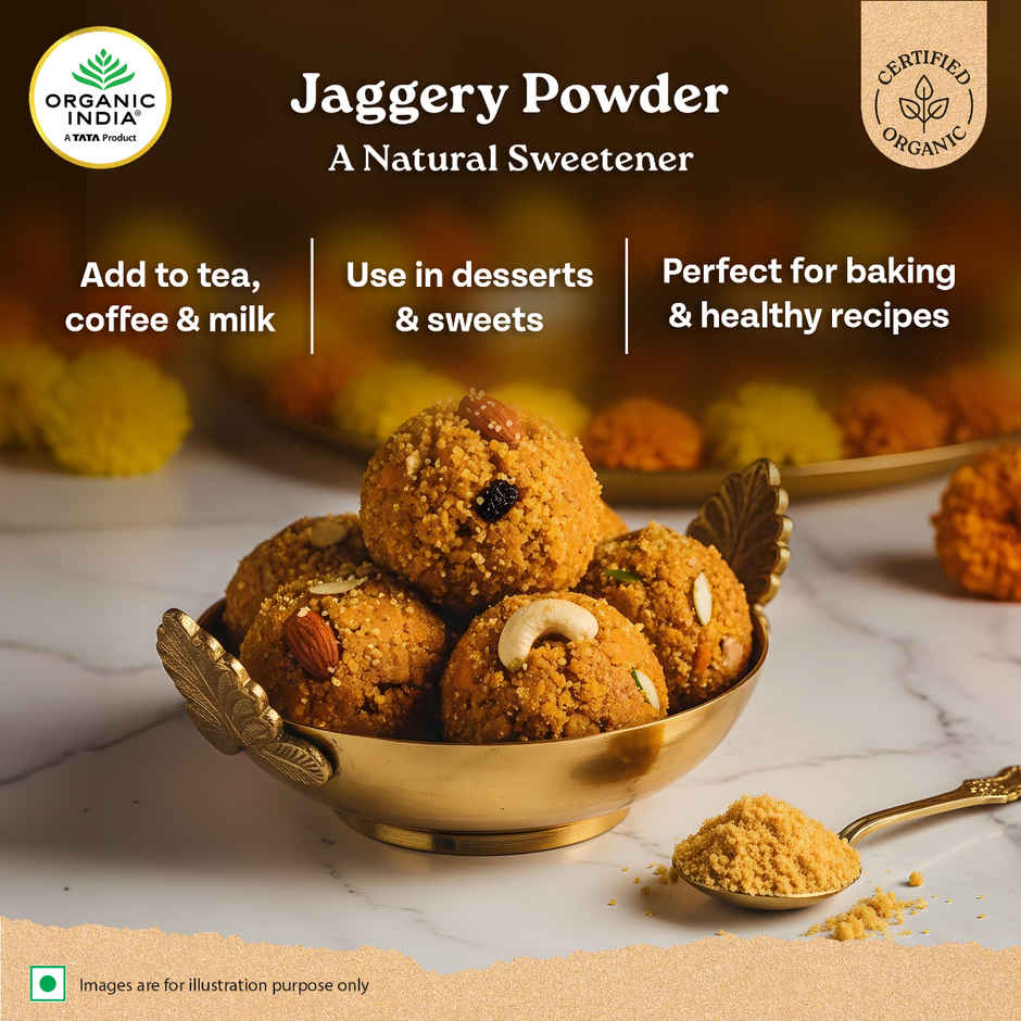 A Tata Product - Organic India Jaggery Powder | Pure & Natural | A Healthy Sugar Substitute