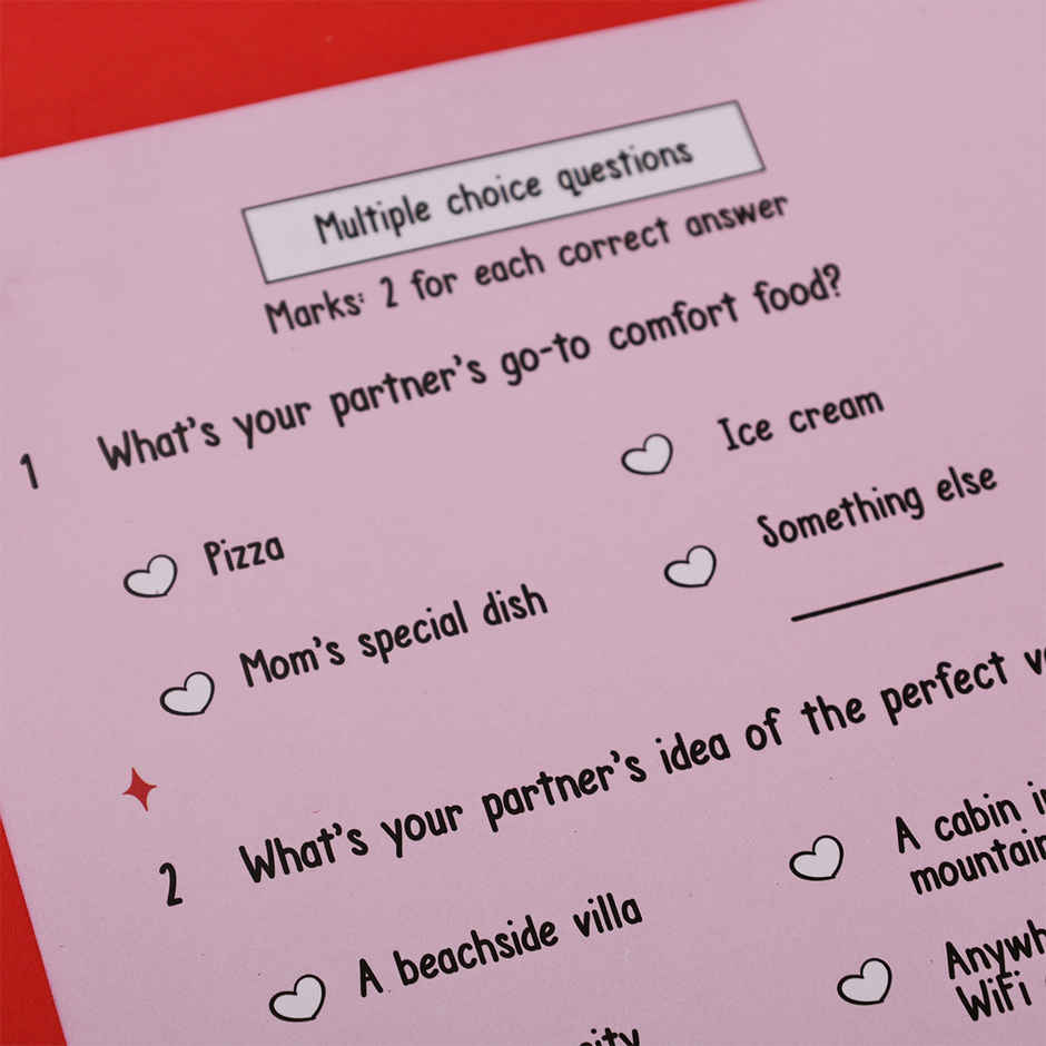 Happy Mail 50-Mark Couples Quiz Card