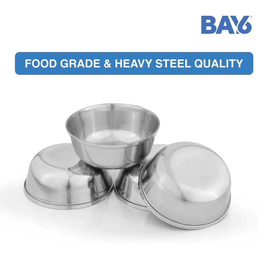 BAY6 Steel Mukta Vati / Bowl 5 Inch - (4pc)