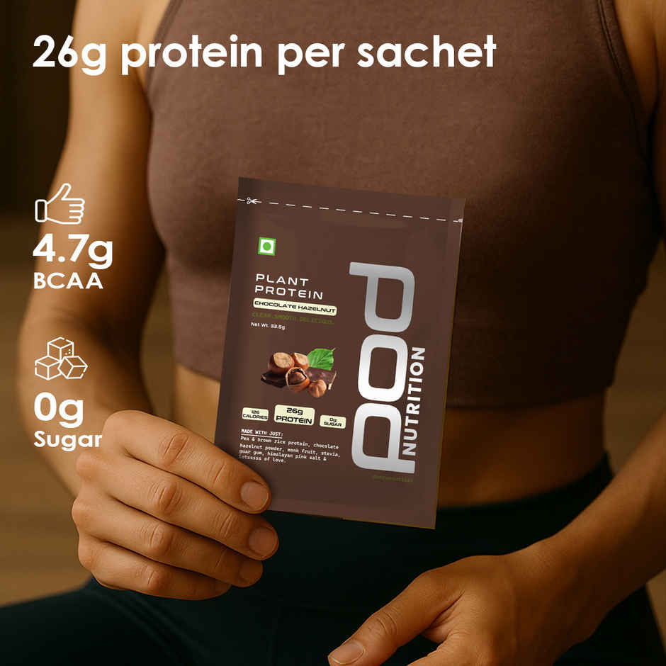 Pod Nutrition Chocolate Hazelnut Plant Protein - 26G Protein - Single Serve