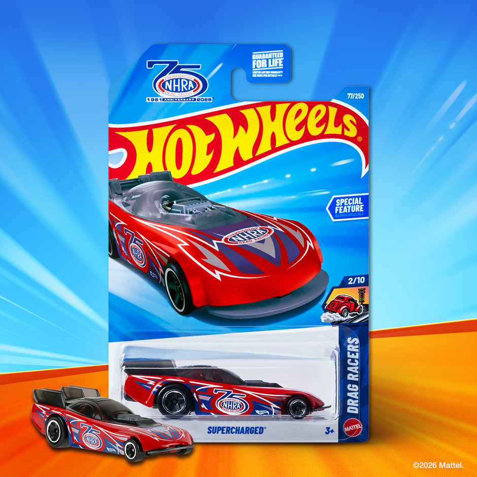 Hot Wheels Worldwide Basic Car HW SUPERCHARGED Toy Car for Kids and Collectors