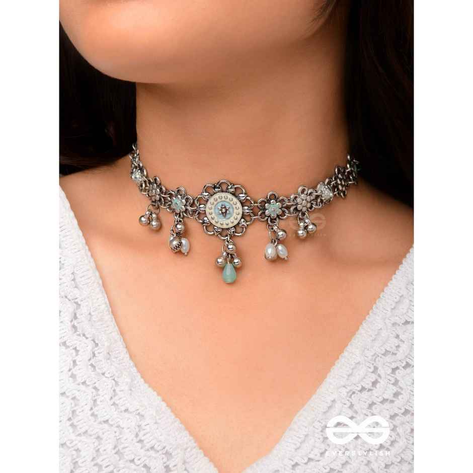 Everstylish The Sky Bouquet- Enamelled Oxidised Neckpiece