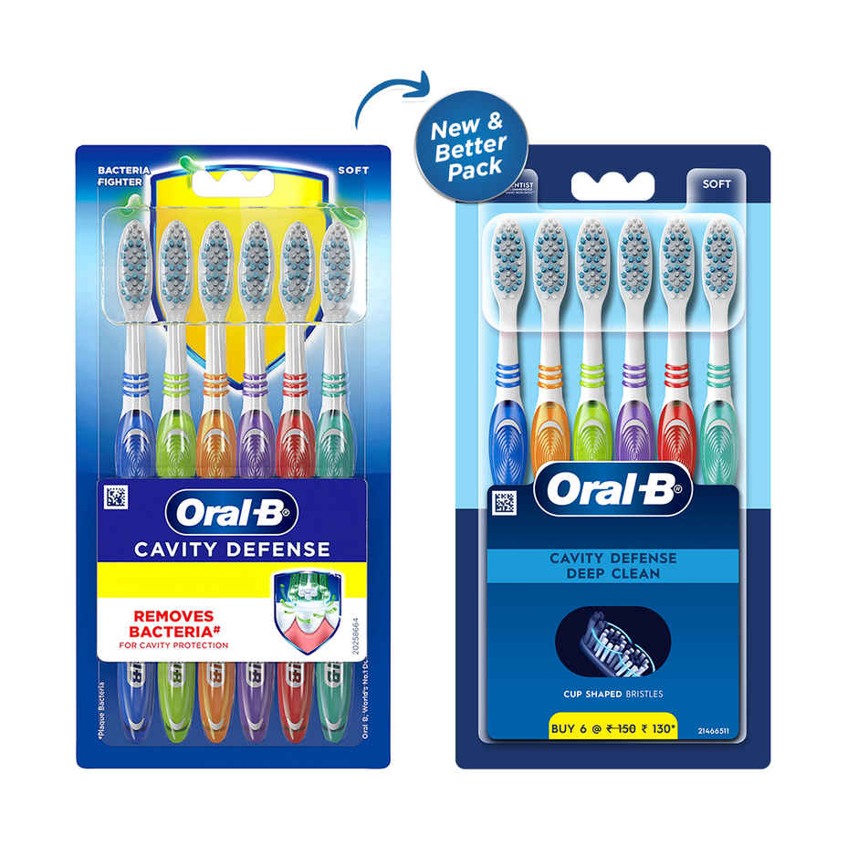Oral-B Cavity Defense Bacteria Fighter Soft Toothbrush