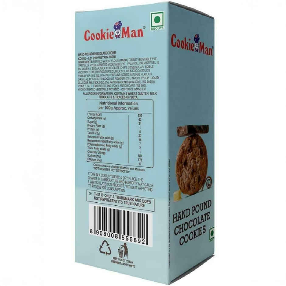 CookieMan Hand Pound Chocolate Cookies | Soft & Chocolatey