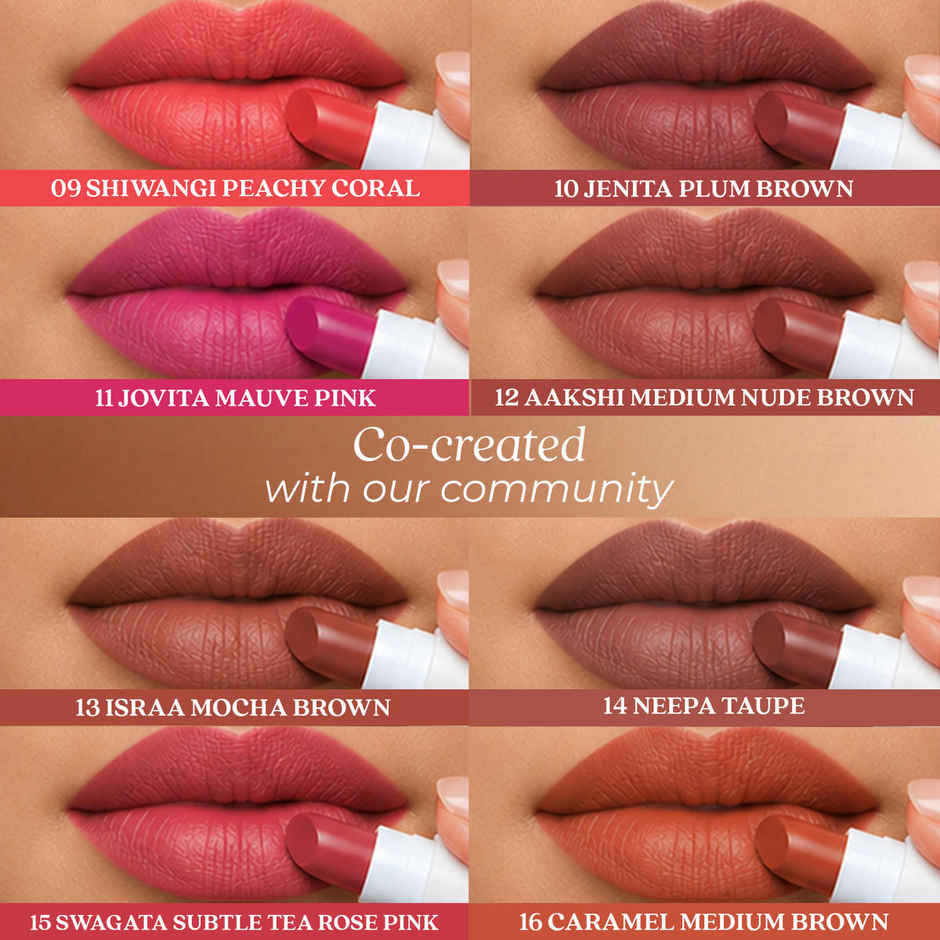 Just Herbs Ayurvedic Mini Lipstick Kit | Matte Finish, Long Lasting & Hydrating