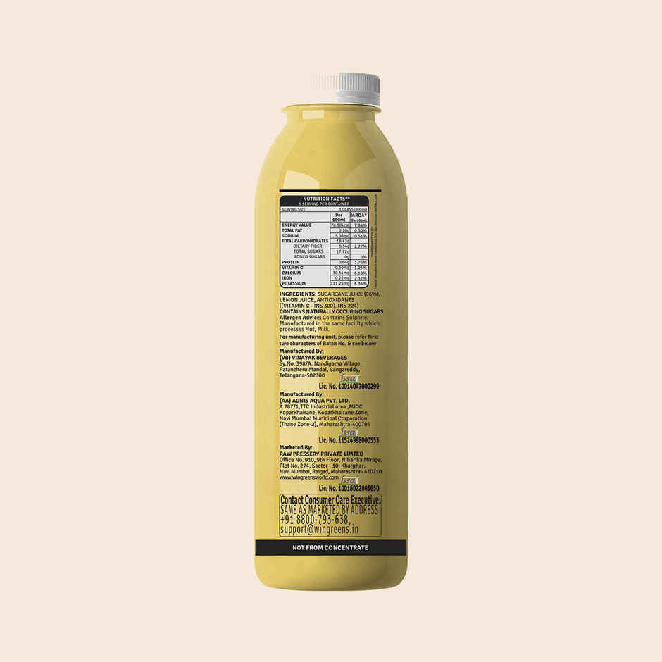 Raw Pressery Sugarcane Juice | Fresh & Natural