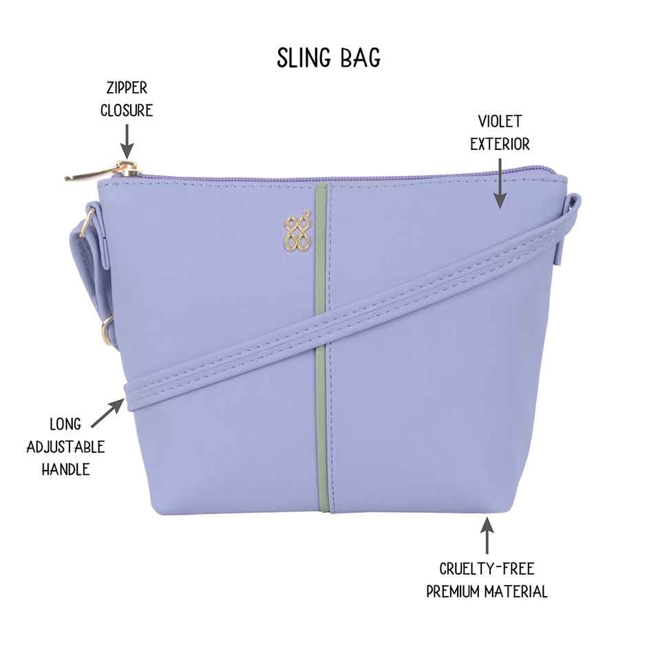 Baggit Women's Aco Sling Bag | Lavender