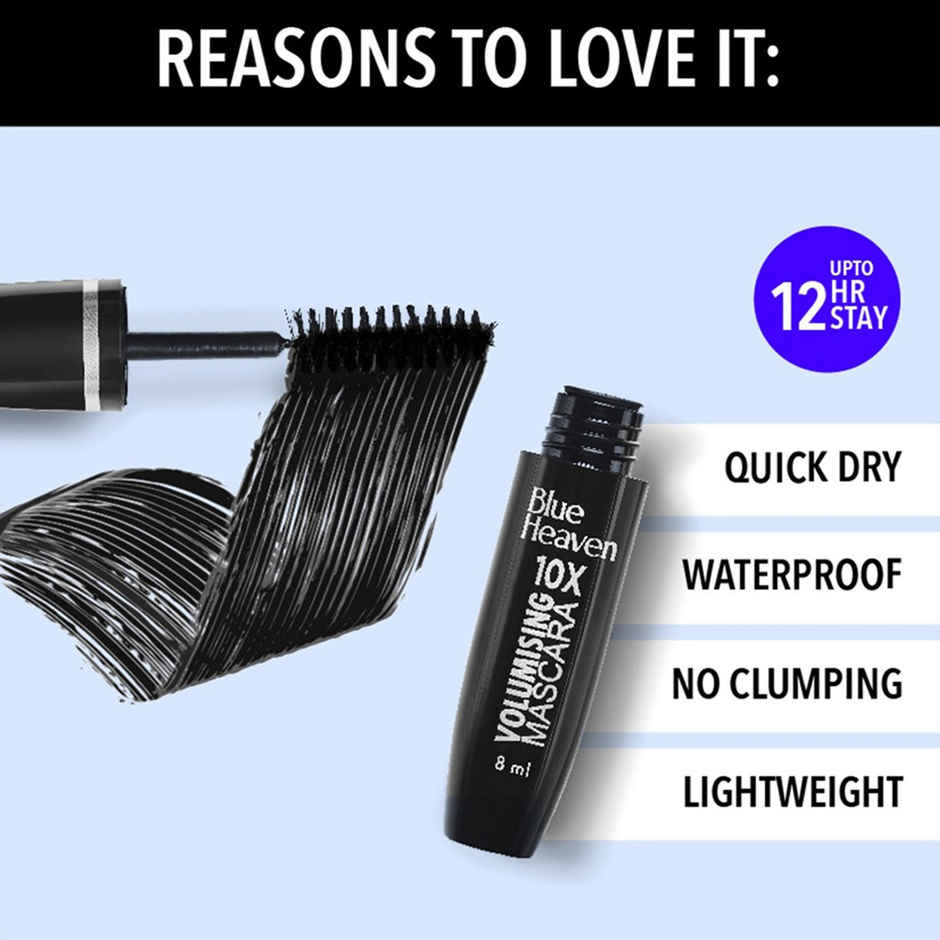 Blue Heaven 10X Volumising Mascara - Black