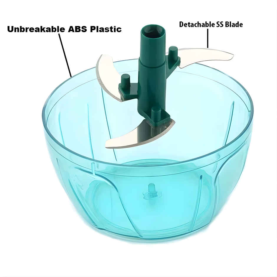 Zedak Plastic Hand-pulled Vegetable & Fruit Chopper | 450 ml | Green - 1 pc
