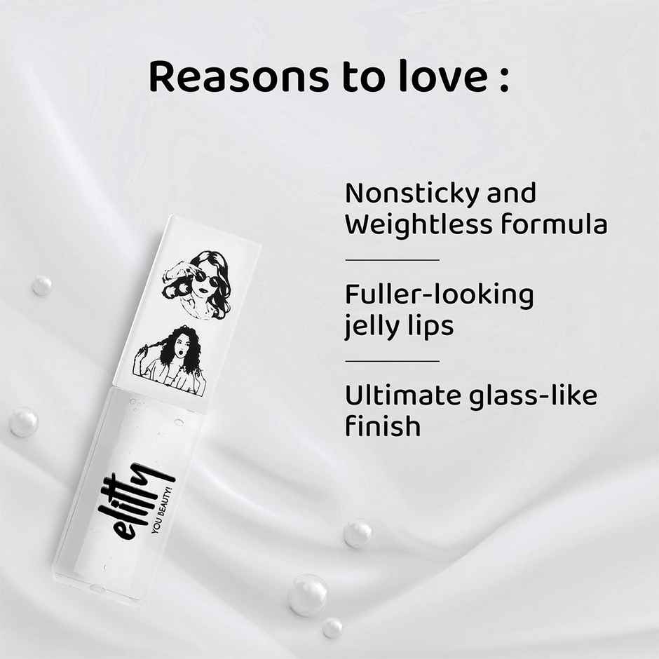 Elitty Transparent Lip Gloss For High Shine (Pretty Clear)