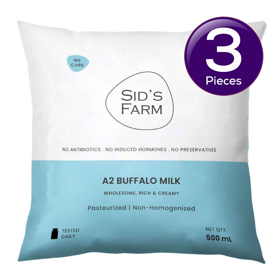 Sid's Farm A2 Buffalo Fresh Milk (Pouch) Combo