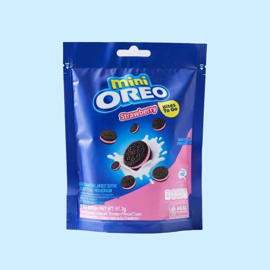 Oreo Mini Strawberry Flavoured Cream Biscuits