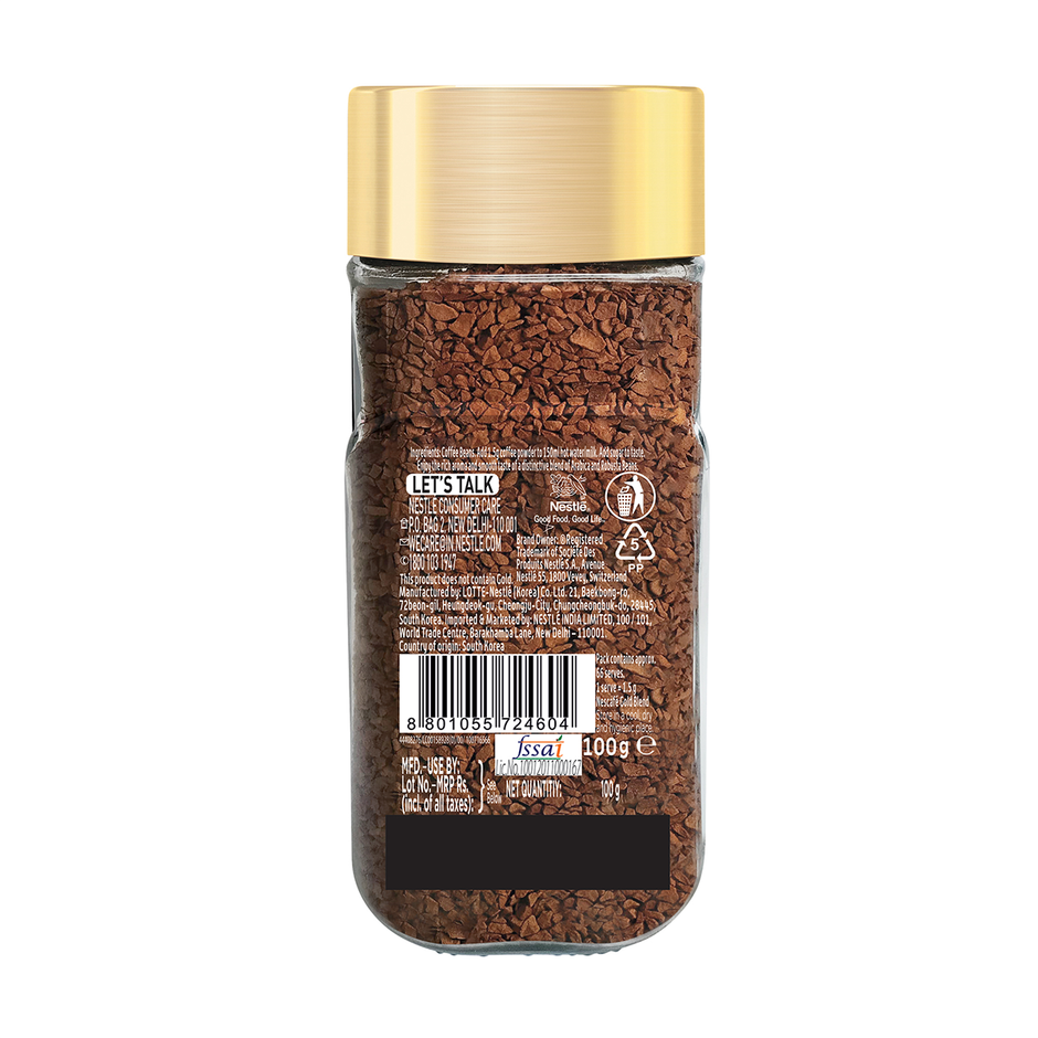 Nescafe Gold Blend Rich and Smooth Arabica and Robusta Instant Coffee