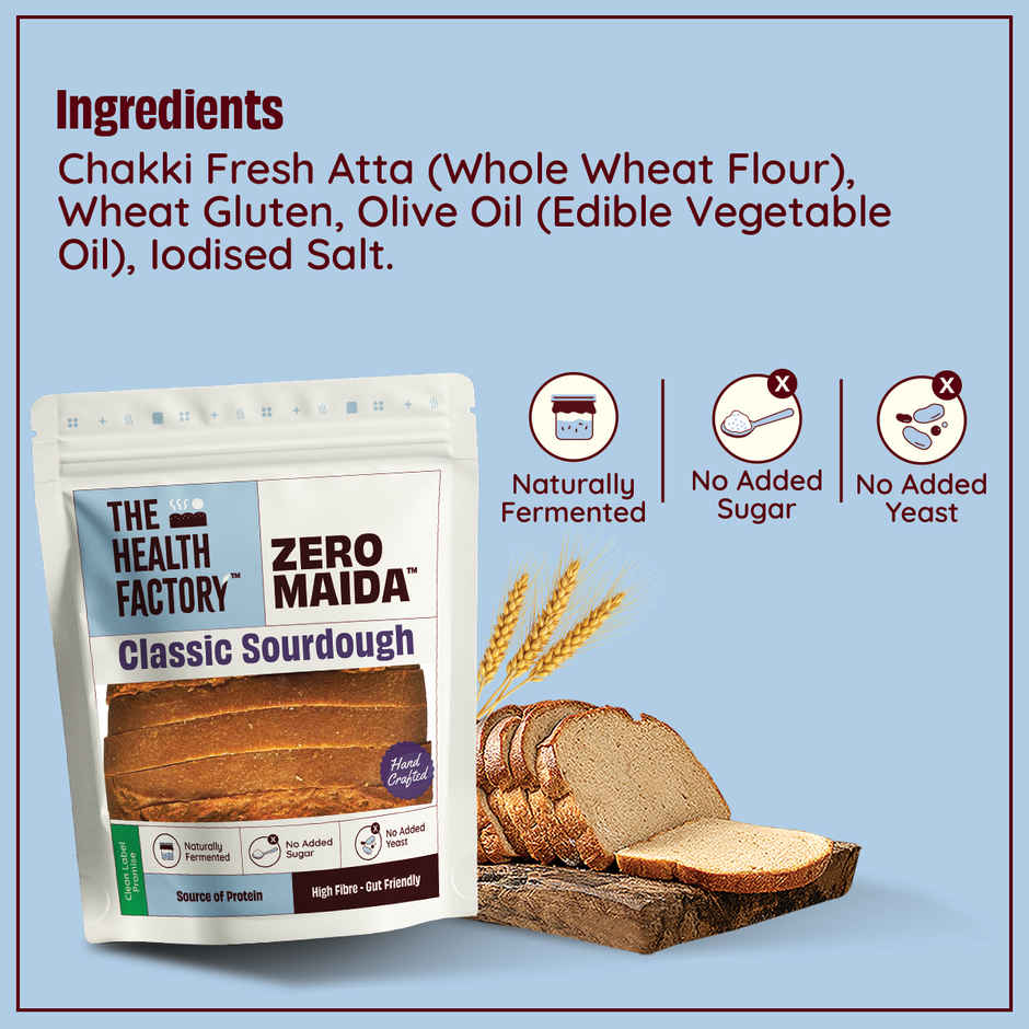 The Health Factory Zero Maida Classic Sourdough | Clean Label