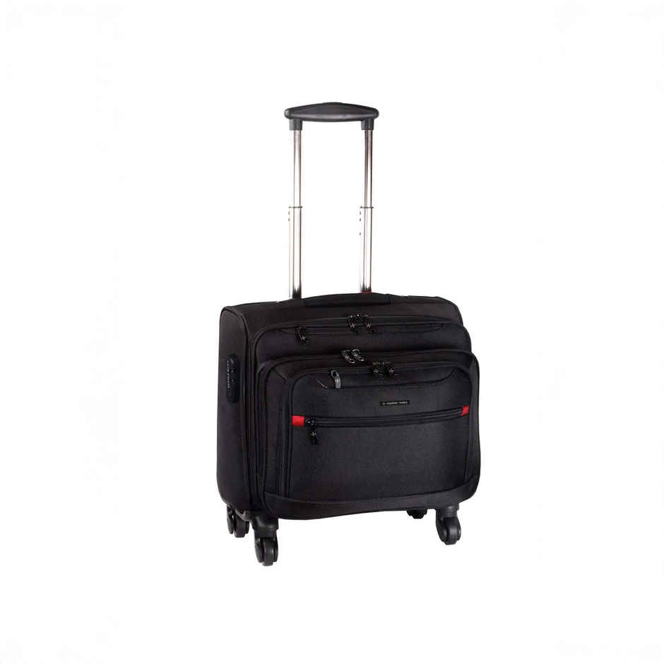 Nasher Miles Wall Street 39L Black Polyester Laptop Roller Case