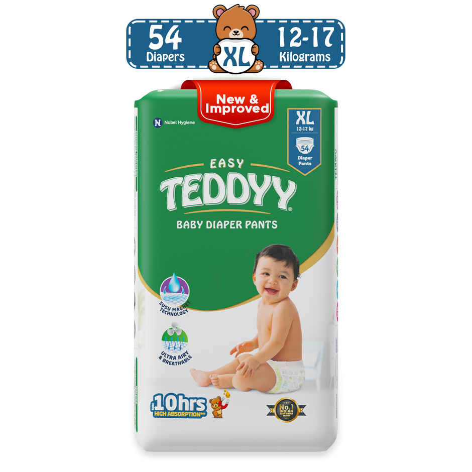 Teddyy Baby Pant Style Diaper | XL | 54 pcs