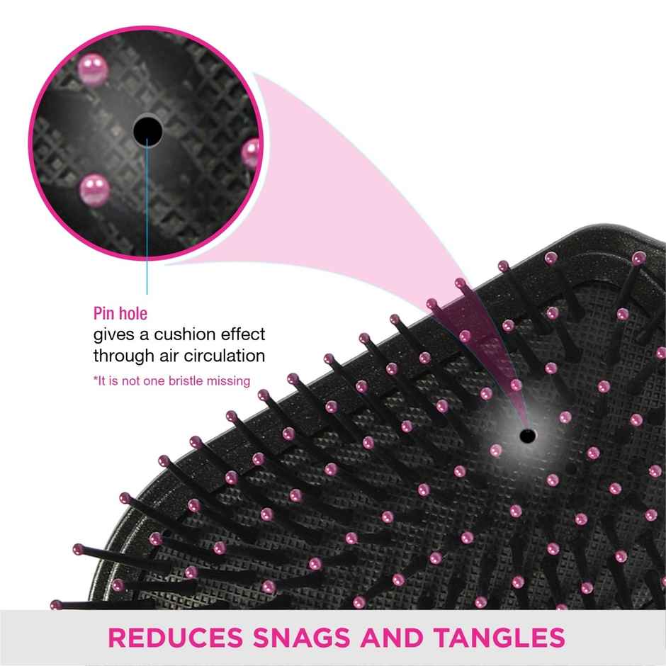 VEGA Cushion Hair Brush with Cleaning Comb for Men and Women |E18-CB