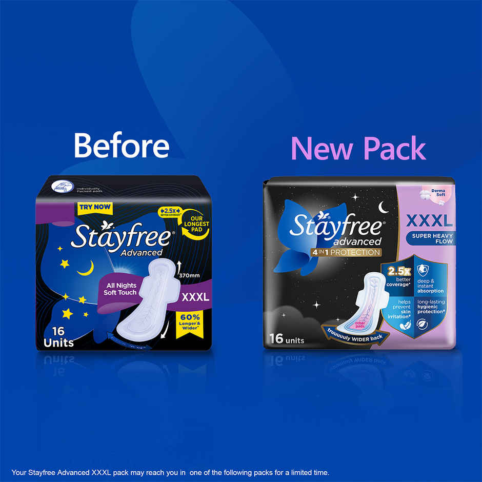 Cadbury Bournville Rich Cocoa 50% Dark Chocolate Bar (30g) & Stayfree Advanced All Nights Sanitary Pads | Xxxl (16pc) Combo  