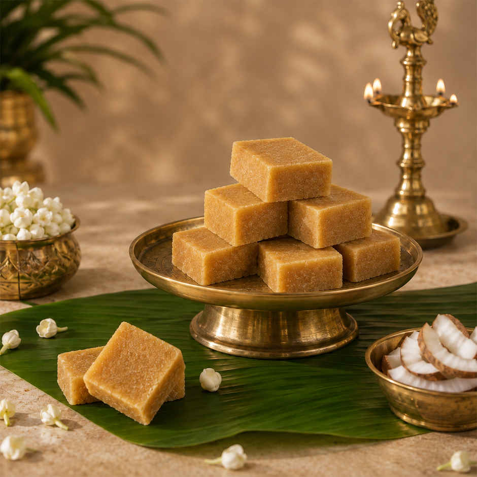 Bolas Jaggery Coconut Barfi