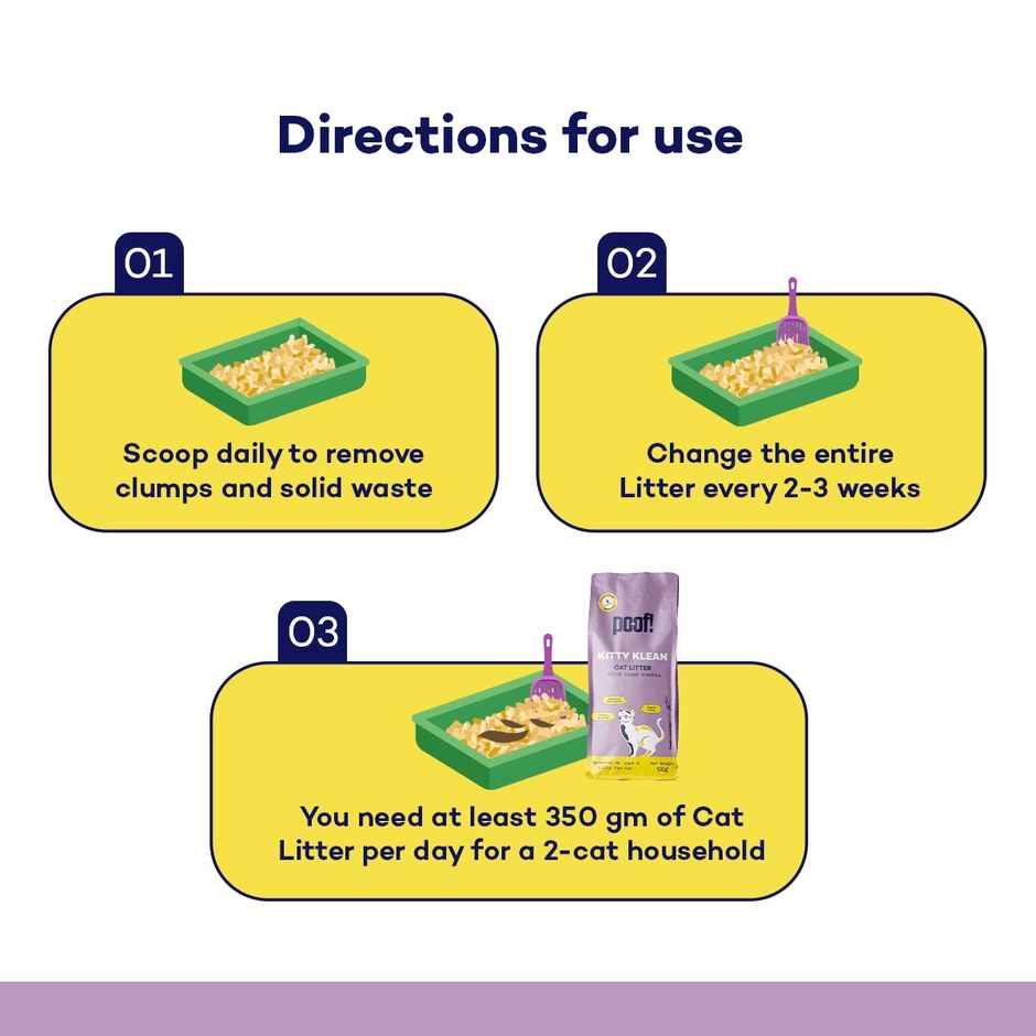 Poof Kitty Clean Scoopable Cat Litter | Lavender Fragrance Combo