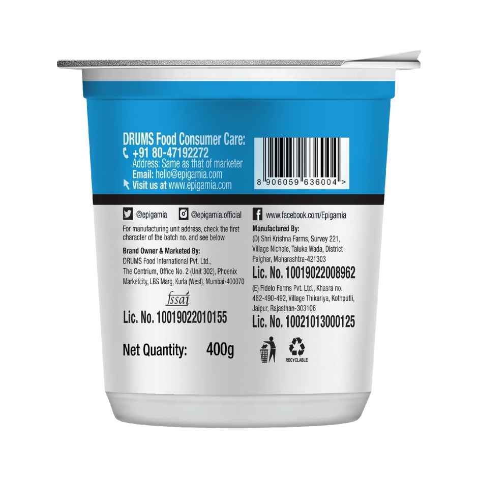 Epigamia Greek Yogurt- Natural