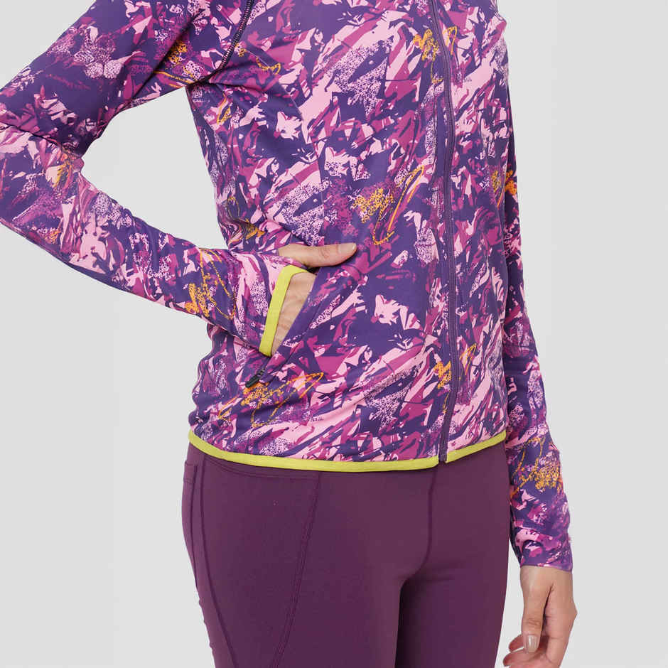 Dida Women's Sports Jacket | Regular Comfortable Stretchable Dry-Fit | Purple - L