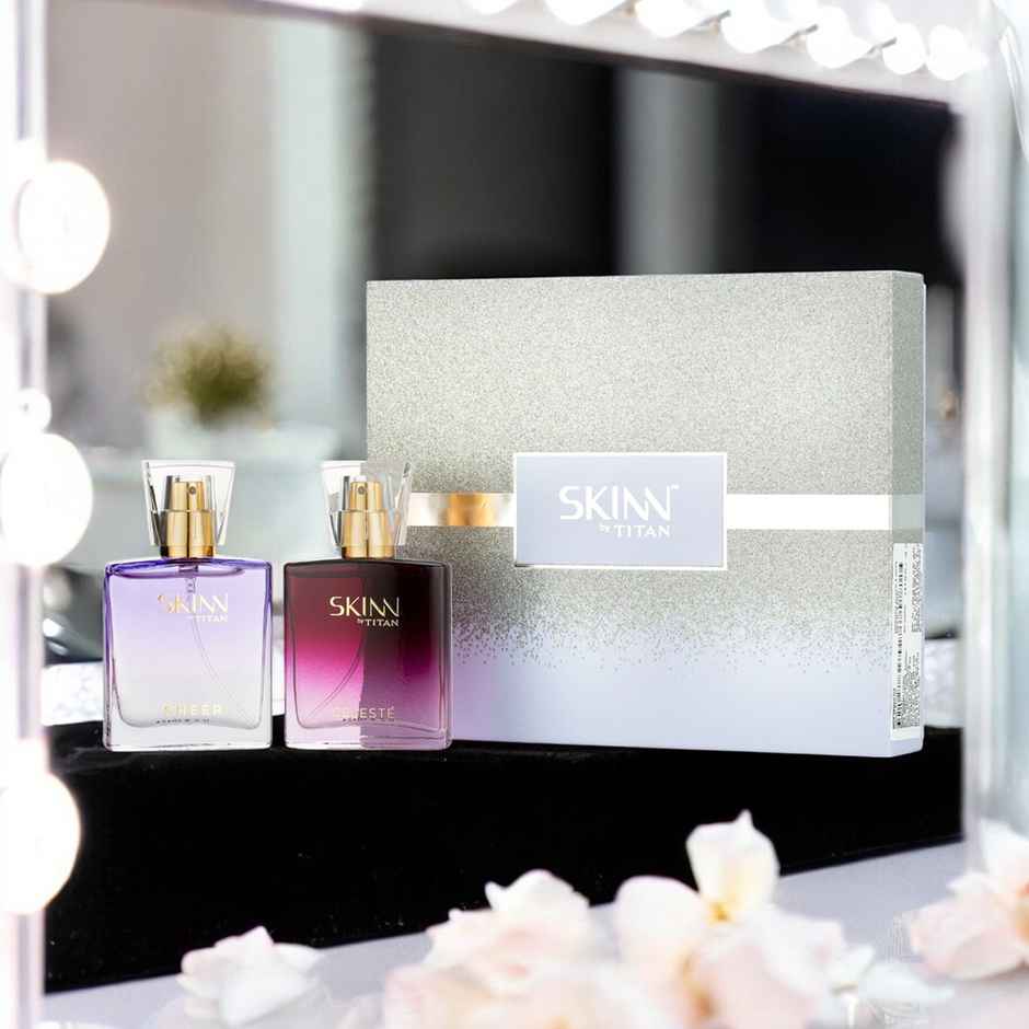 Skinn By Titan Women Celeste & Sheer Miniature Edp Gift Set