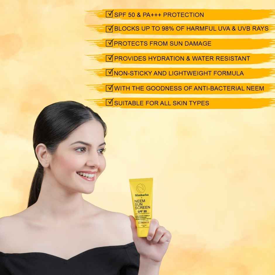Nimbarka Neem Sunscreen SPF 50 PA++++ Lightweight & Non-Greasy
