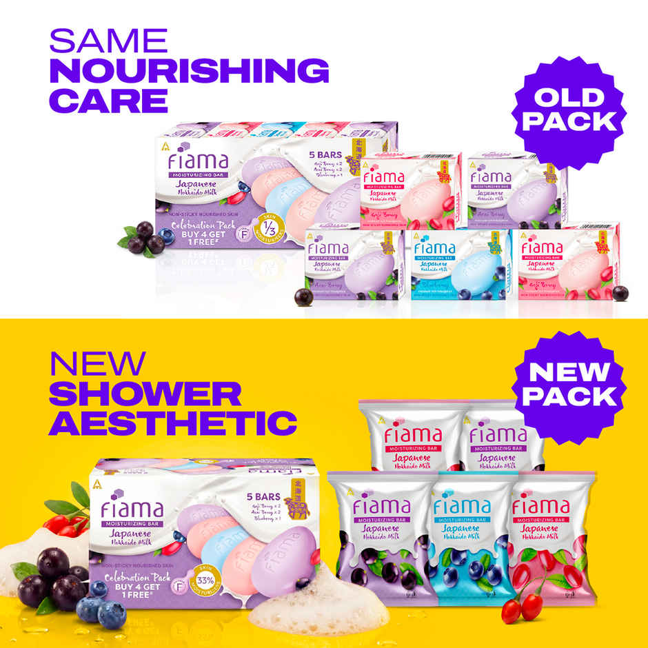 Fiama Skin Barrier Strengthening Moisturizing Soap Bar Combo Pack | Japanese Hokkaido Milk