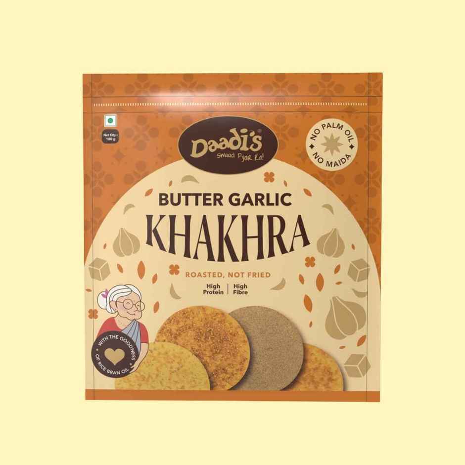 Daadi's Butter Garlic Khakhra | Crunchy & Flavored