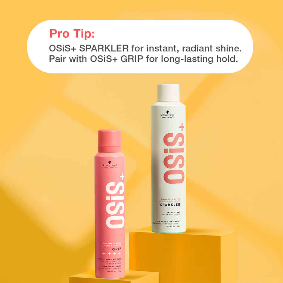 Schwarzkopf Professional OSiS+ Sparkler Hair Styling Shine Spray I Frizz Free Shine I Vegan