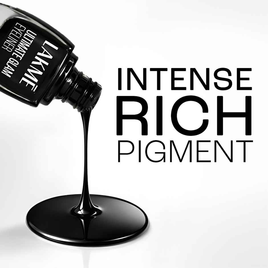 Lakme Ultimate Glam Eye Liner, Semi Matte, Black
