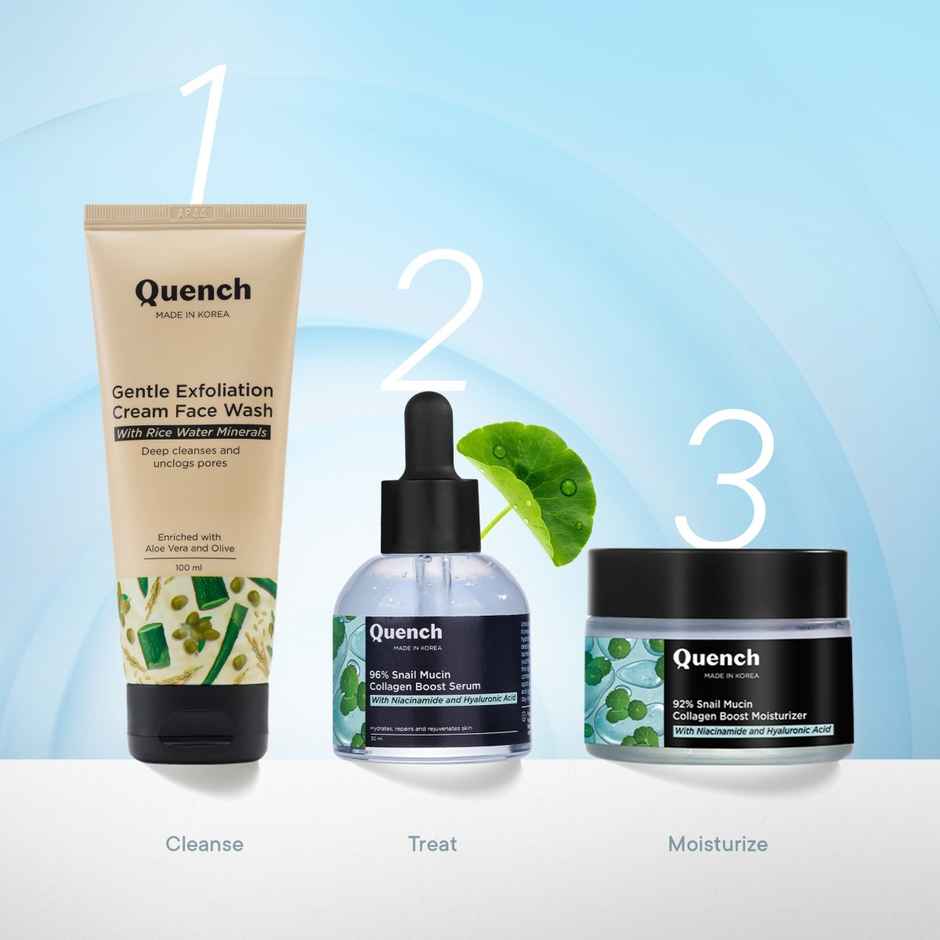 Quench Botanics 92% Snail Mucin Collagen Boost Moisturizer