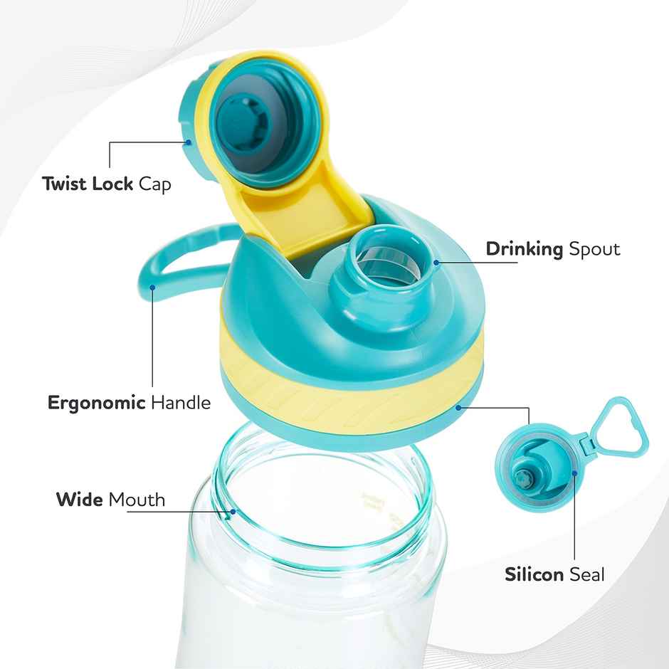 Kolorr Zest 620 ml Bottle | Yellow & Green | Ideal for Travel & Everyday Hydration