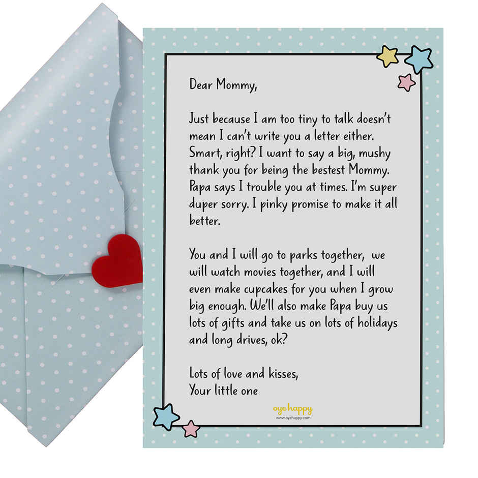Letter from Baby | Oye Happy
