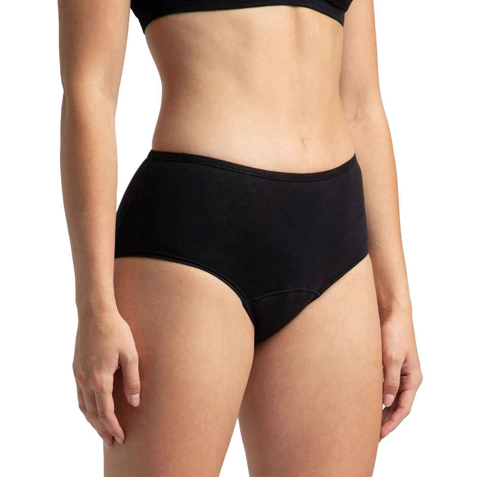 Jockey SW05 Women's Super Combed Cotton Elastane Stretch Period Panty | Black-L