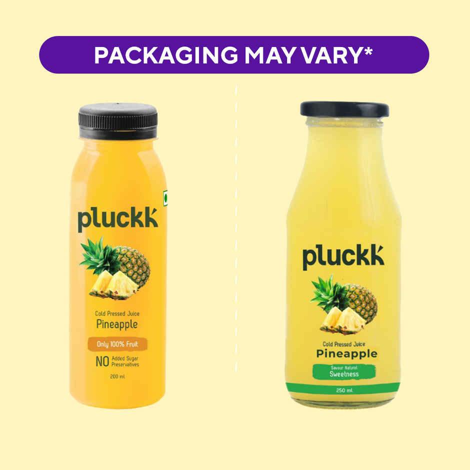 Pluckk Cold Pressed Extracted Pineapple Juice | No Preservatives | No Added Sugar