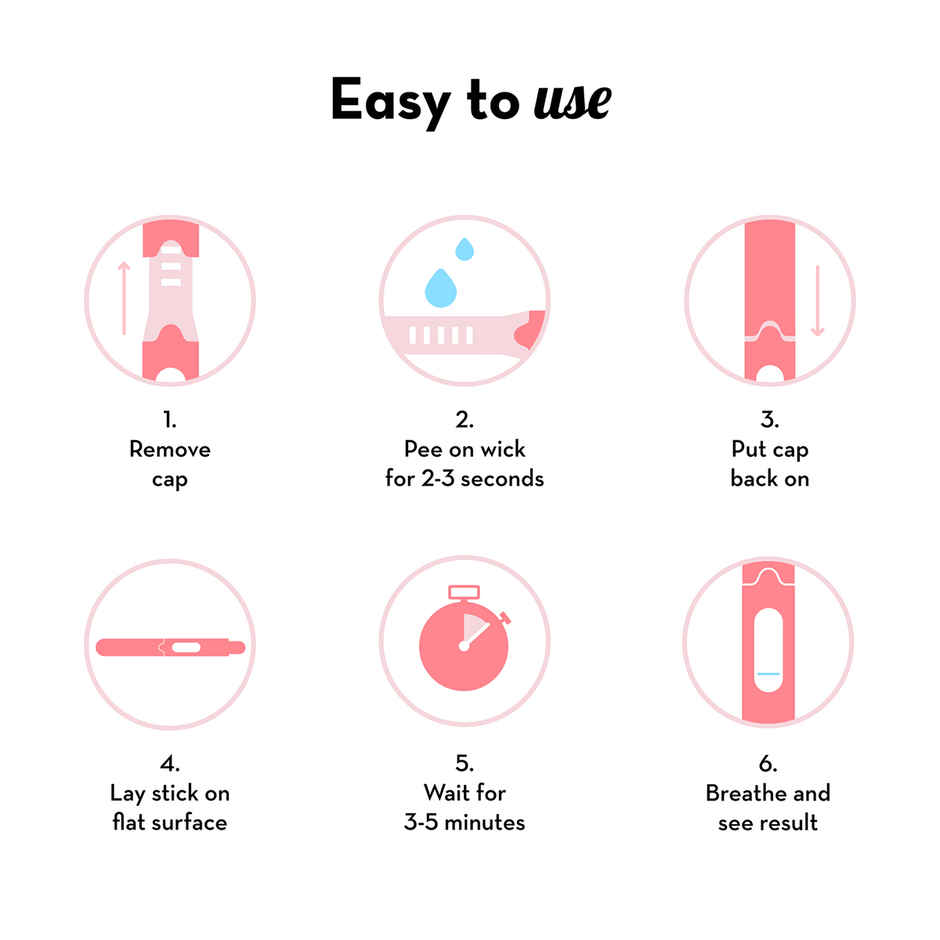 Plush Preg-Oh! Midstream Pregnancy Test Kit Rapid One Step Home Test 99% Accuracy