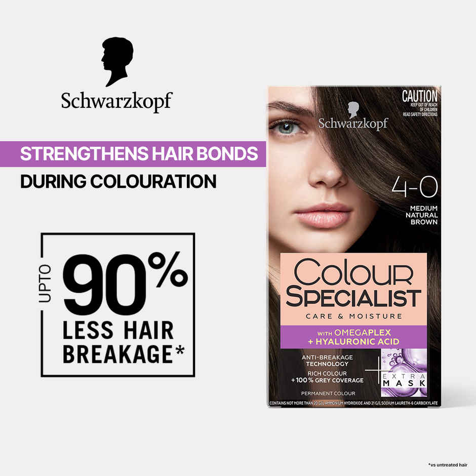 Schwarzkopf Colour Specialist Permanent Hair Colour 4-0 Medium Natural Brown