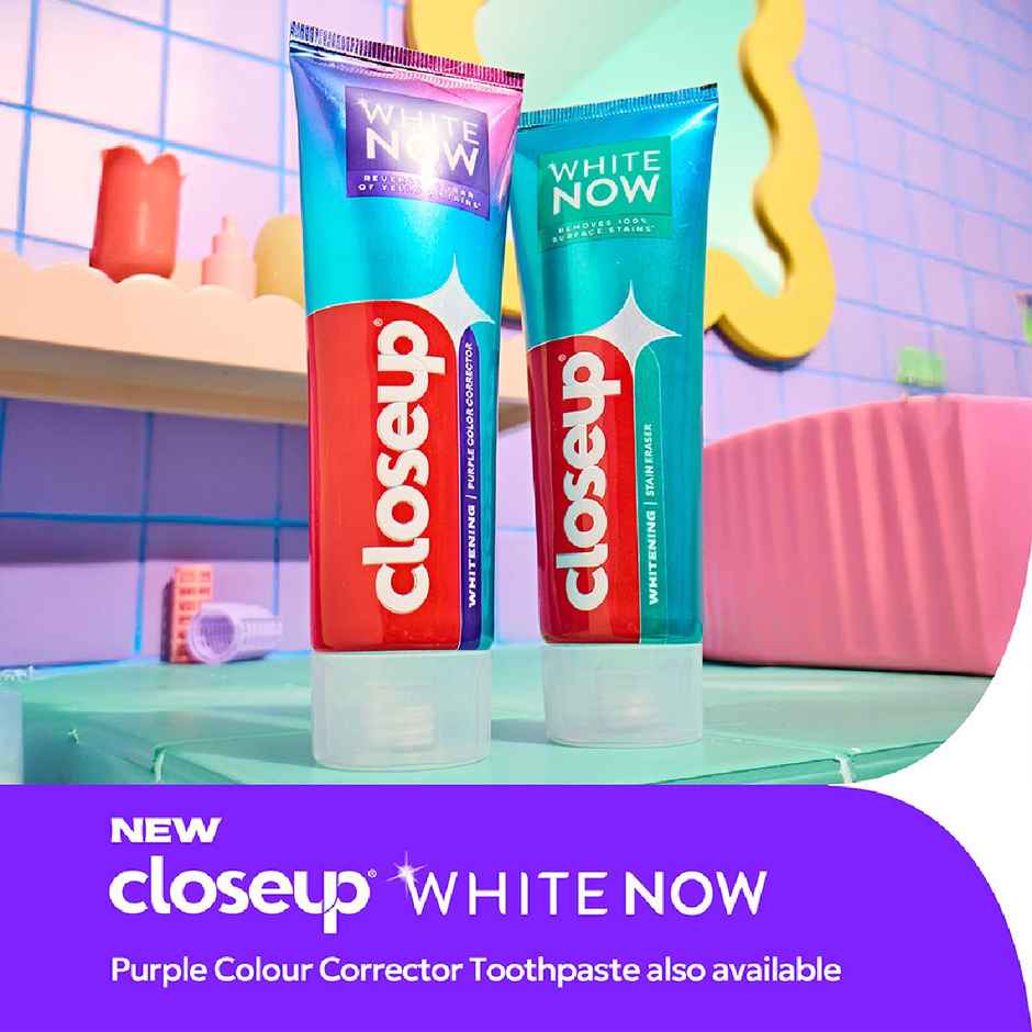 Closeup White Now Stain Eraser Toothpaste