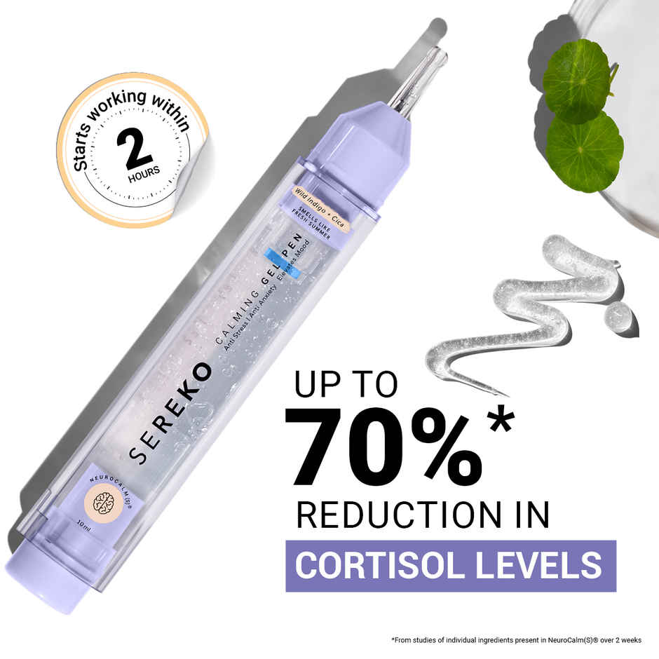 SEREKO Calming Gel Pen With Wild Indigo & Cica for Dark Circles, Puffiness & Acne Spots