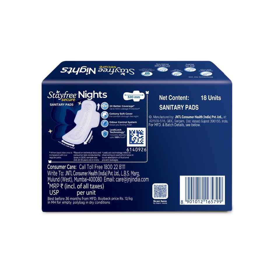 Stayfree Secure Nights XXL Sanitary Pads