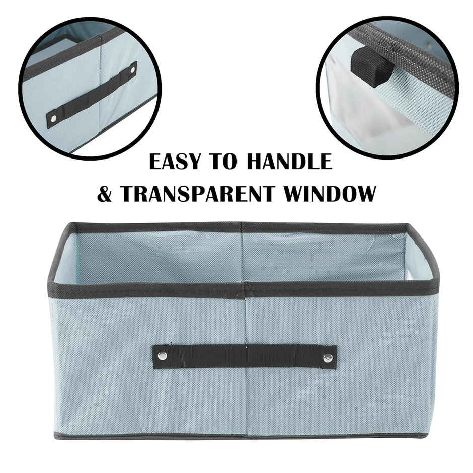 Kuber Industries (Pack of 6) Foldable Storage Box for Saree | Blankets | Books | Grey