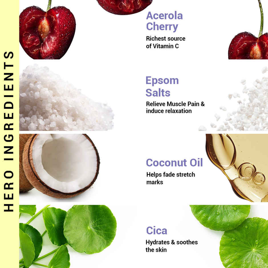 SEREKO Body Scrub for Detan & Smoother Skin | With Vitamin C, Epsom Salt & Coconut Oil