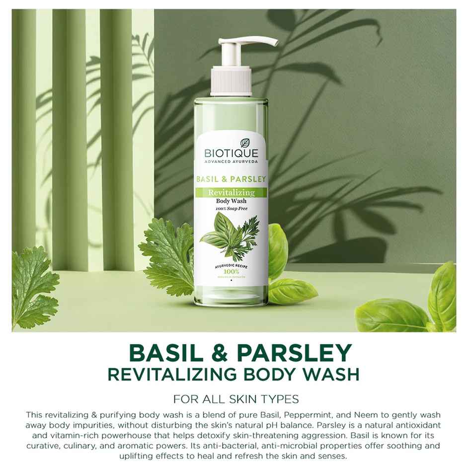 Biotique Basil And Parsley Revitalizing Body Wash