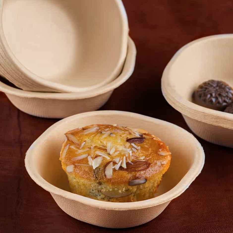 Bagasse Bowl | Square | 180 ml | 25 pcs | Naturepac