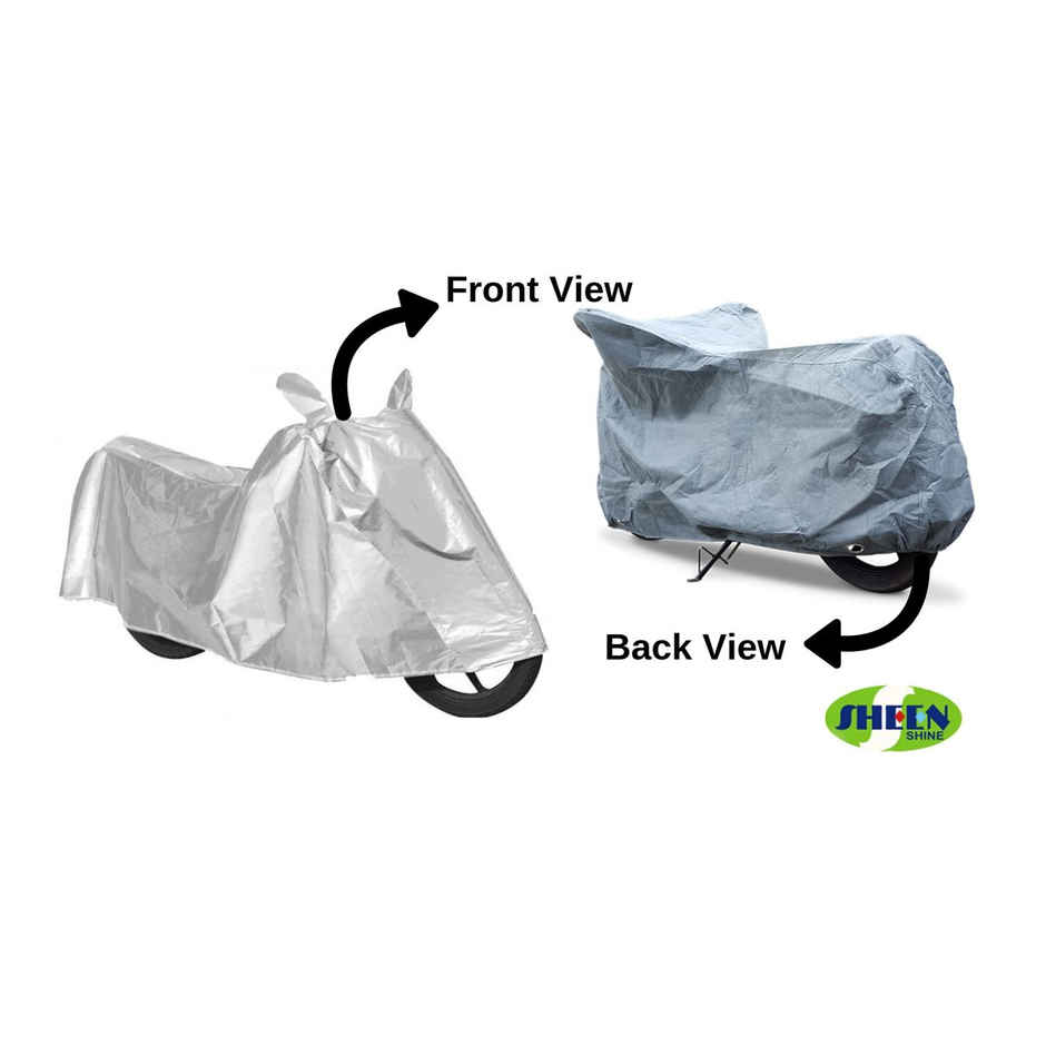 Sheen SBCsilver07 Waterproof Two Wheeler Cover for Yamaha (FZ-S, Silver)